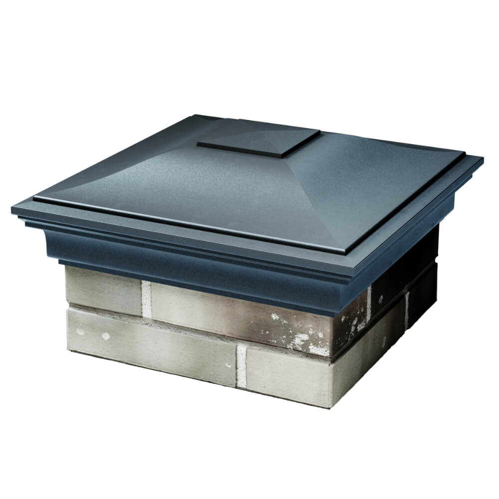 Колпак Zking Монблан Серый на столб 1.5х1.5 кирпича (385х385мм) в Арзамасе фото