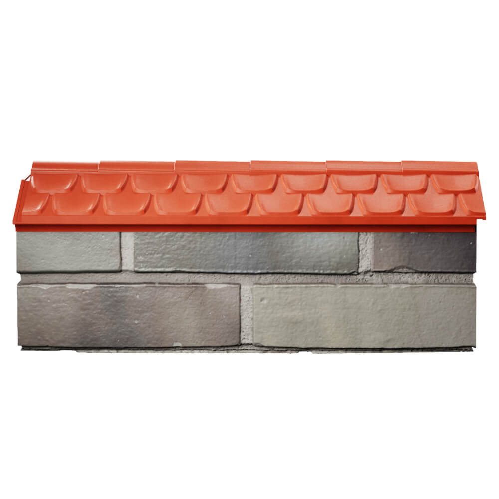 Парапет Zking Эльбрус Красный с посадкой на 0.5 кирпича (130мм) в Арзамасе фото