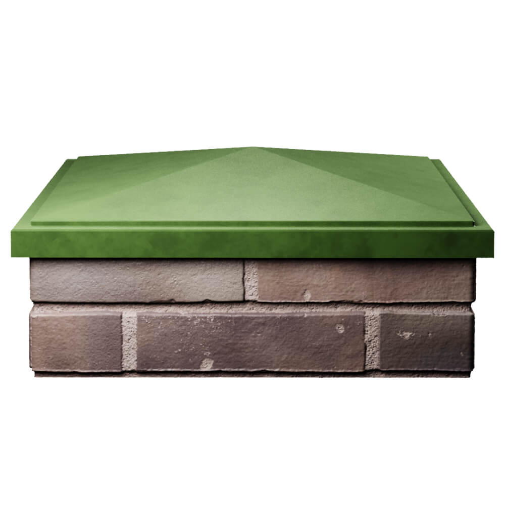 Колпак Zking БонаМоно Зеленый на столб 2х2 кирпича (515х515, 530х530мм) Арзамас фото