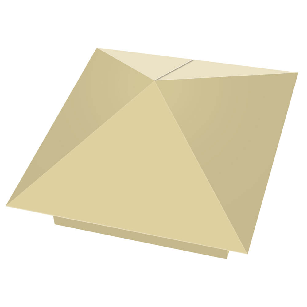 Колпак металлический 400х400мм RAL1014 Бежевый заборный Арзамас фото