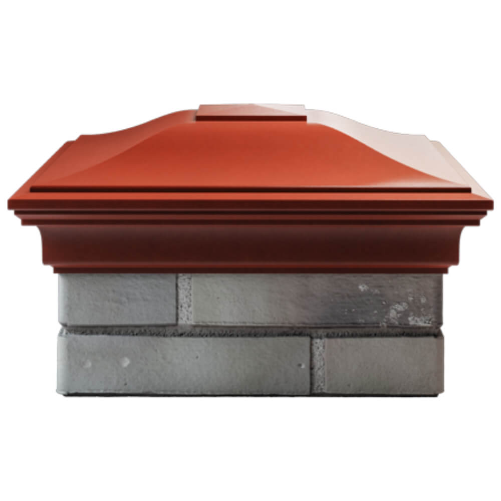 Колпак Zking Монблан Красный на столб 1.5х1.5 кирпича (385х385мм) Арзамас фото