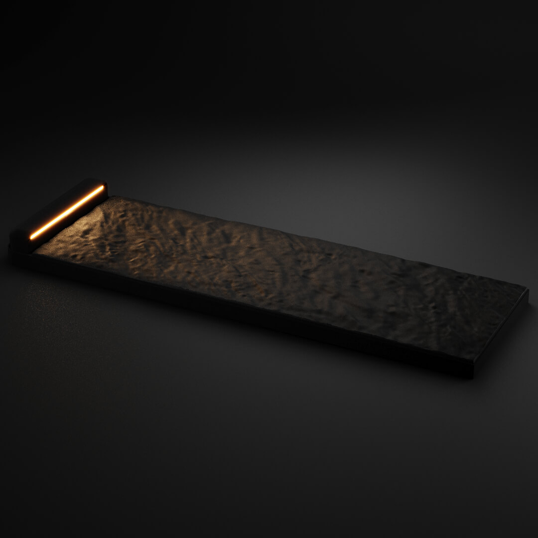 LED Светильник для шаговой плиты STONE Черный Сланец 330х75х98мм в Арзамасе фото