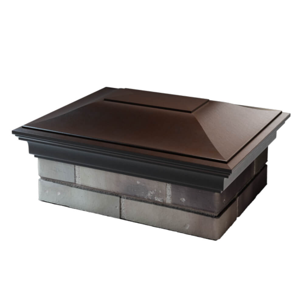 Колпак Zking Монблан Коричневый на столб 2х1.5 кирпича (515х385мм) в Арзамасе фото