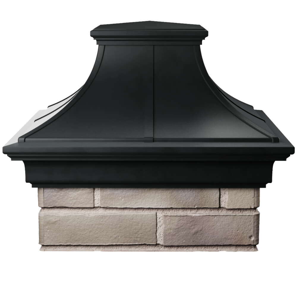 Колпак Zking Монблан Премиум Черный на столб 1.5х1.5 кирпича (385х385мм) Арзамас фото