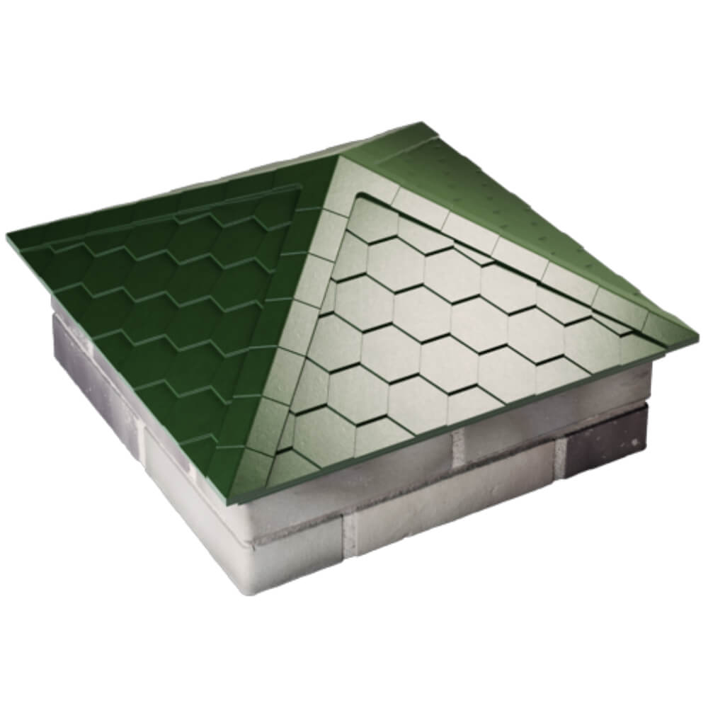 Колпак Zking Эверест Зеленый на столб 2х2 кирпича (535х535мм) Арзамас фото