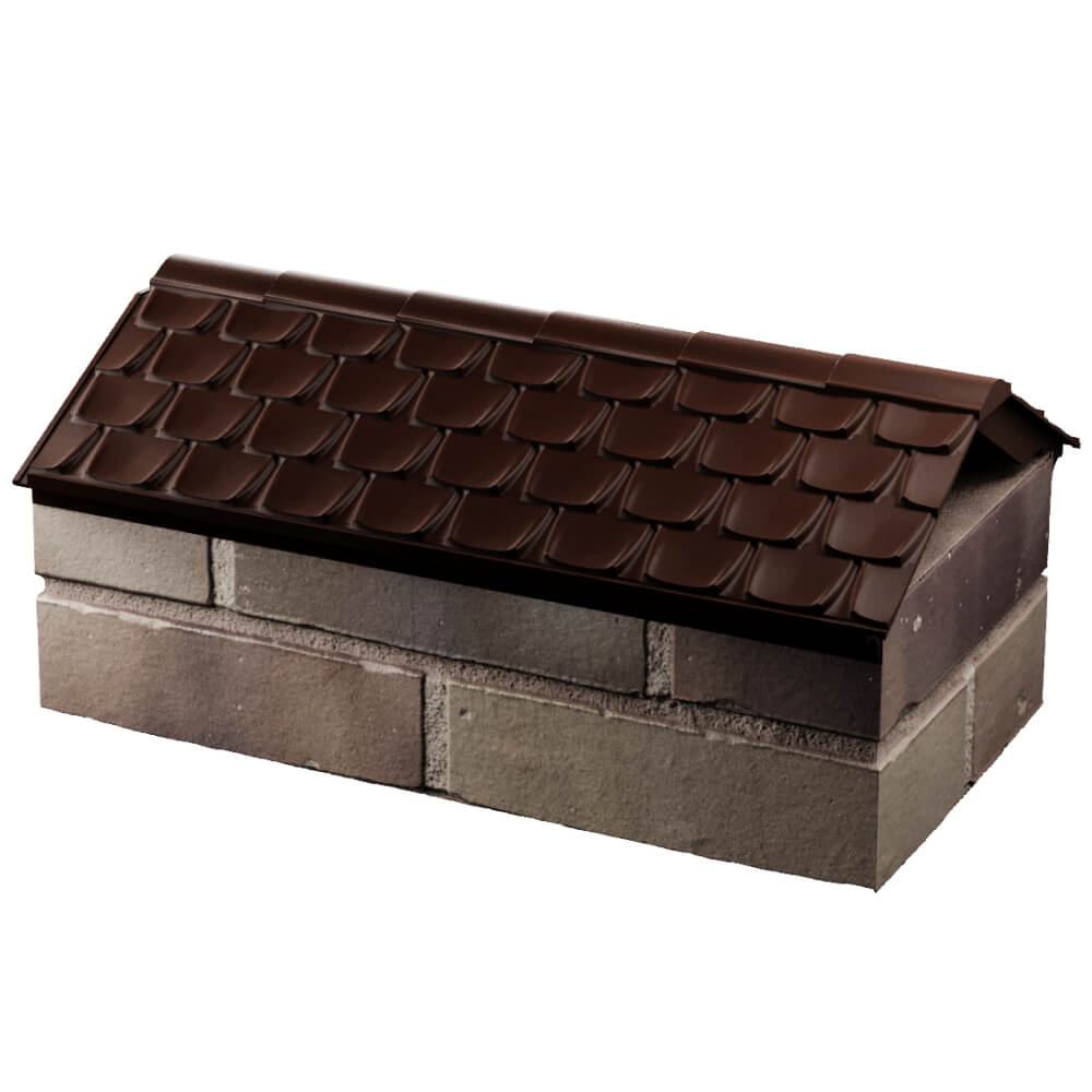 Парапет Zking Эльбрус Коричневый с посадкой на 1 кирпич (255мм) в Арзамасе фото