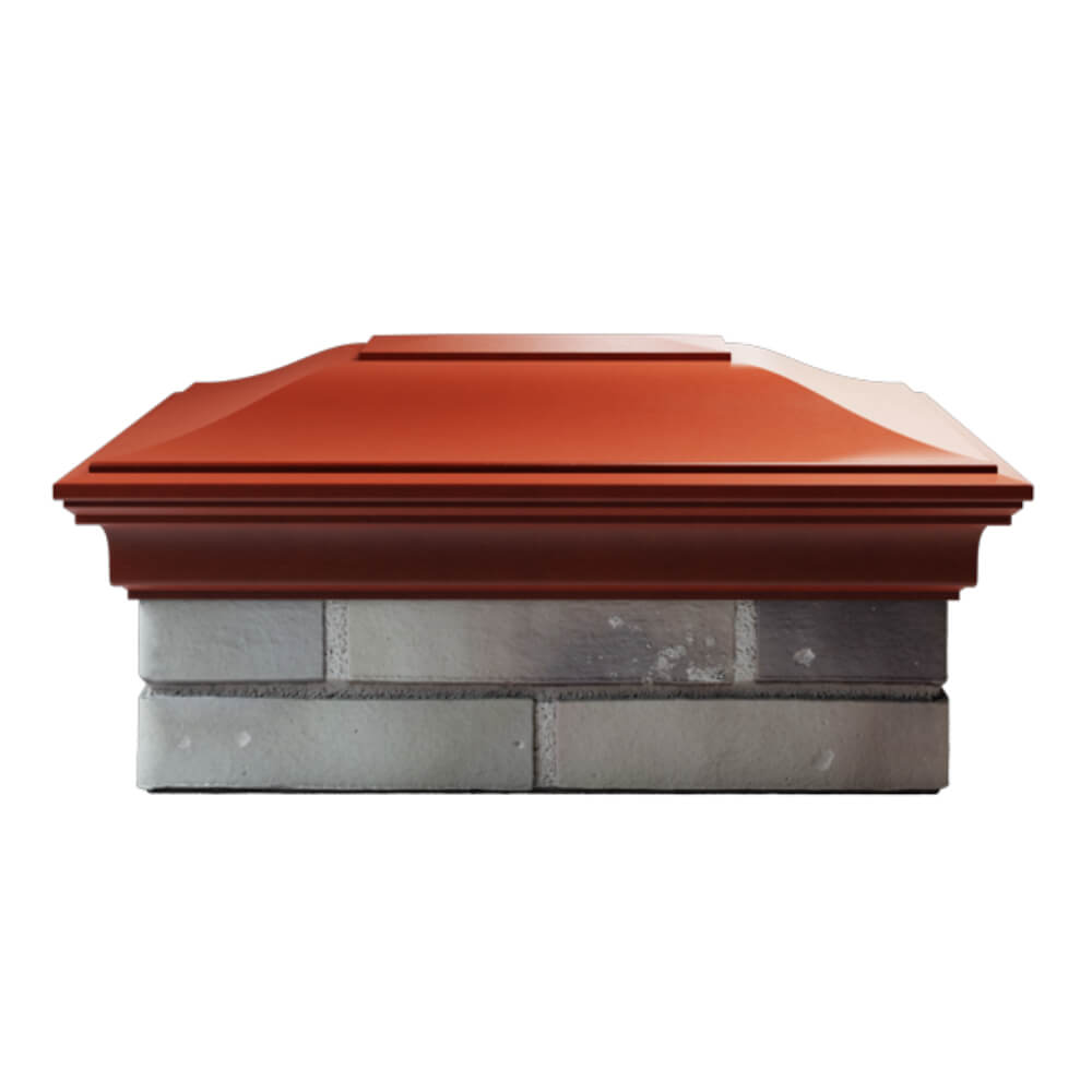 Колпак Zking Монблан Красный на столб 2х1.5 кирпича (515х385мм) в Арзамасе фото