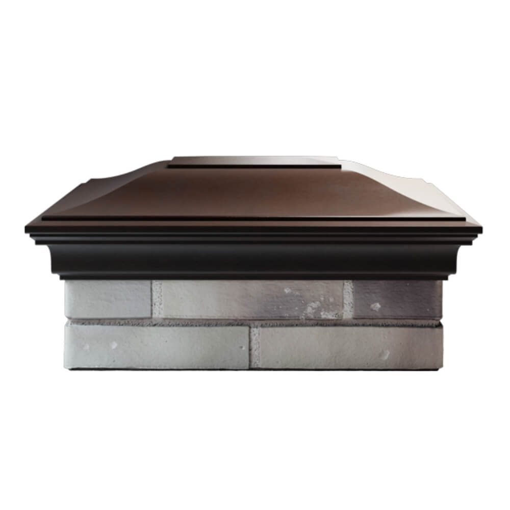 Колпак Zking Монблан Коричневый на столб 2х1.5 кирпича (515х385мм) в Арзамасе фото