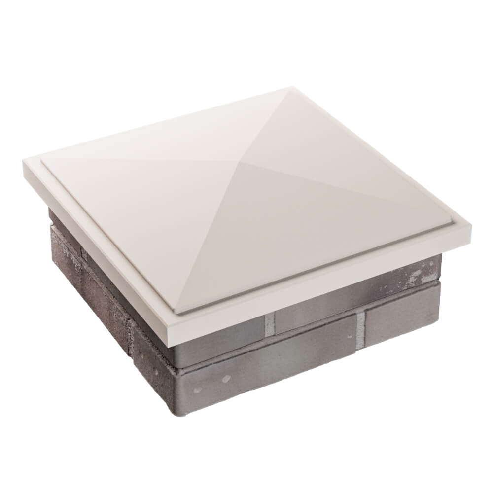 Колпак Zking БонаМоно Бежевый на столб 1.5х1.5 кирпича (385х385, 400х400мм) в Арзамасе фото