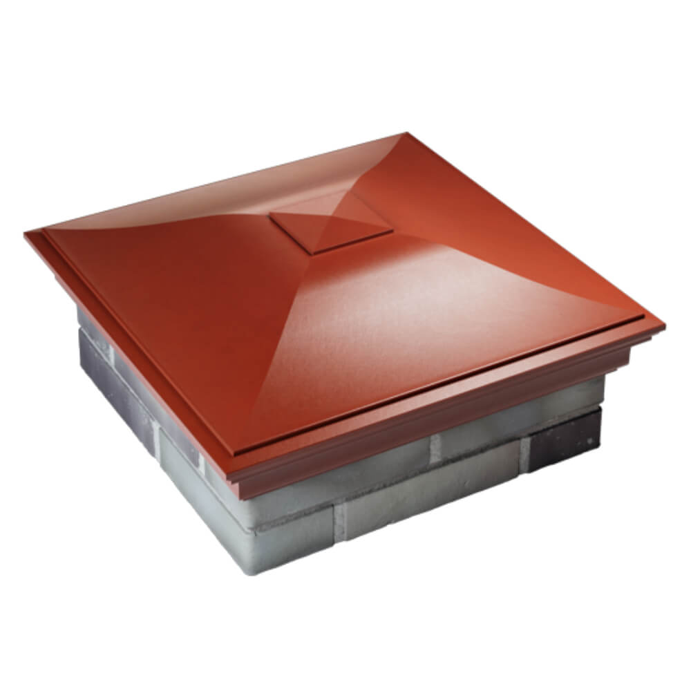 Колпак Zking Монблан Красный на столб 2х2 кирпича (515х515мм) Арзамас фото