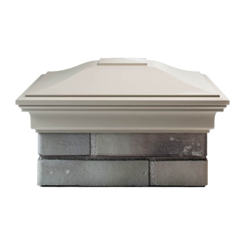 Колпак Zking Монблан Бежевый на столб 1.5х1.5 еврокирпича 0.7НФ (355х355мм) Арзамас фото