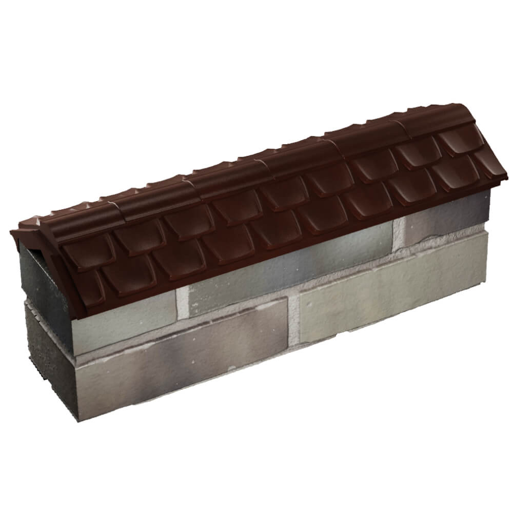 Парапет Zking Эльбрус Коричневый с посадкой на 0.5 кирпича (130мм) в Арзамасе фото
