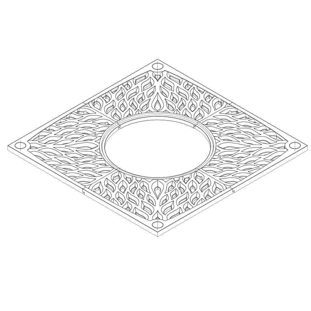 Приствольная решетка для дерева ZKING CRUST 2х2м Черная в Арзамасе фото