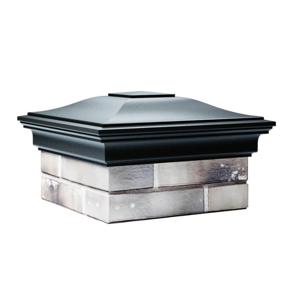 Колпак Zking Монблан Черный на столб 1.5х1.5 еврокирпича 0.7НФ (355х355мм) в Арзамасе фото