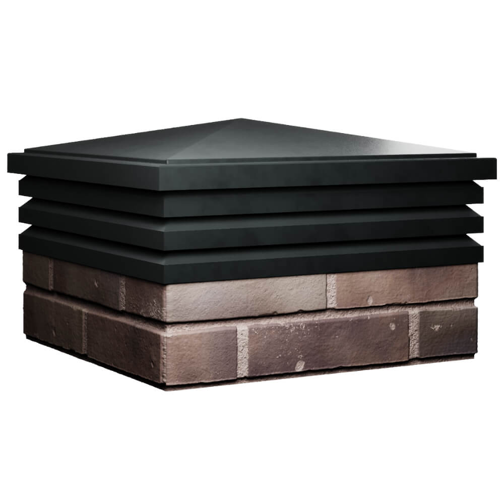 Колпак Zking Бона ХайТек Черный на столб 2х2 кирпича (513х513мм) в Арзамасе фото