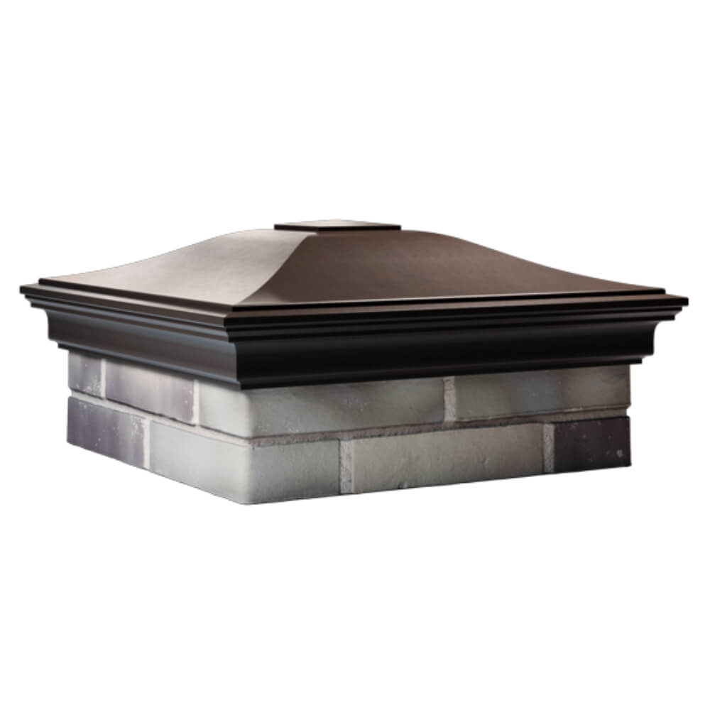 Колпак Zking Монблан Коричневый на столб 2х2 кирпича (515х515мм) в Арзамасе фото