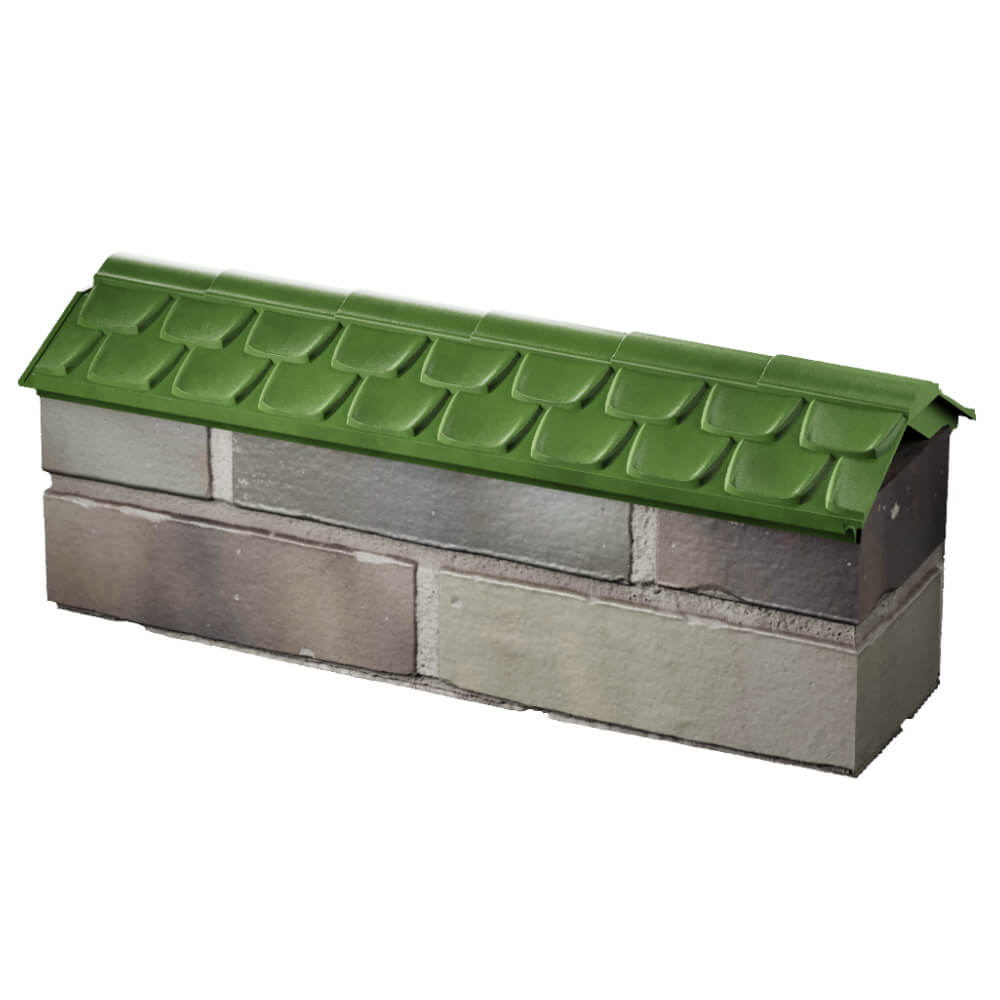 Парапет Zking Эльбрус Зеленый с посадкой на 0.5 кирпича (130мм) в Арзамасе фото