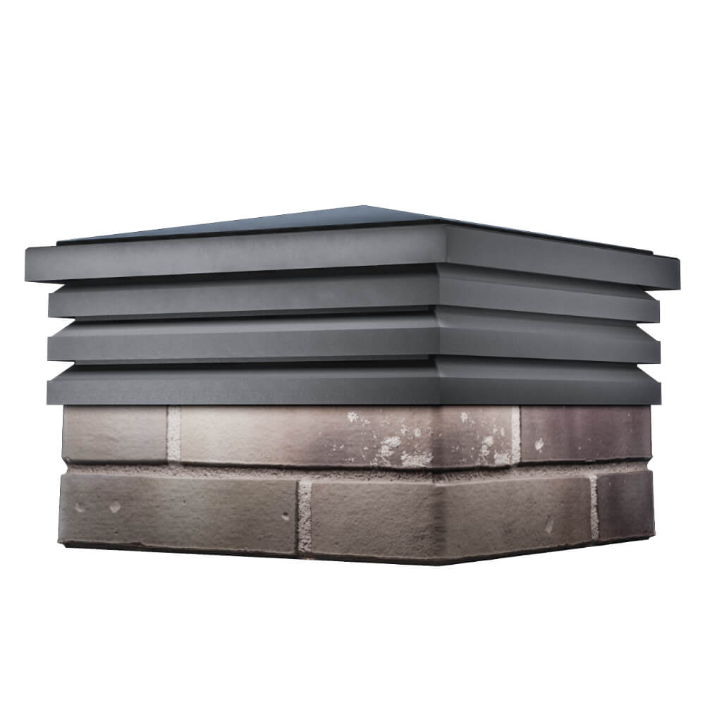 Колпак Zking Бона ХайТек Серый на столб 1.5х1.5 кирпича (385х385мм) в Арзамасе фото