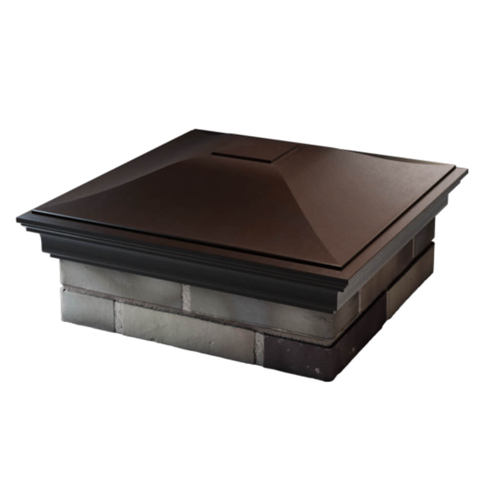 Колпак Zking Монблан Коричневый на столб 2х2 кирпича (515х515мм) в Арзамасе фото