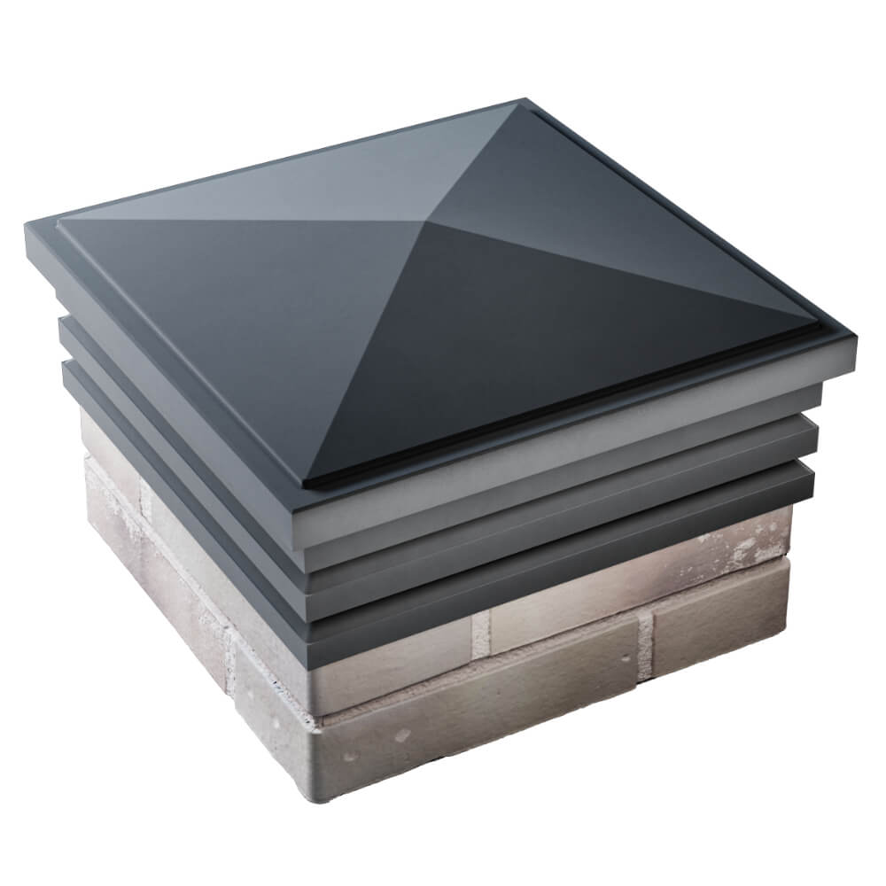 Колпак Zking Бона ХайТек Серый на столб 1.5х1.5 кирпича (385х385мм) в Арзамасе фото