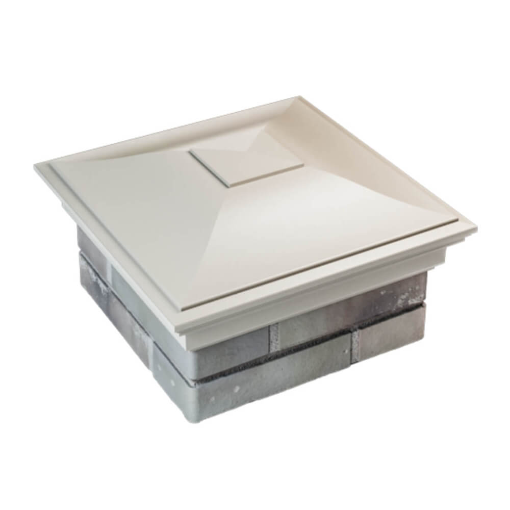 Колпак Zking Монблан Бежевый на столб 1.5х1.5 еврокирпича 0.7НФ (355х355мм) в Арзамасе фото