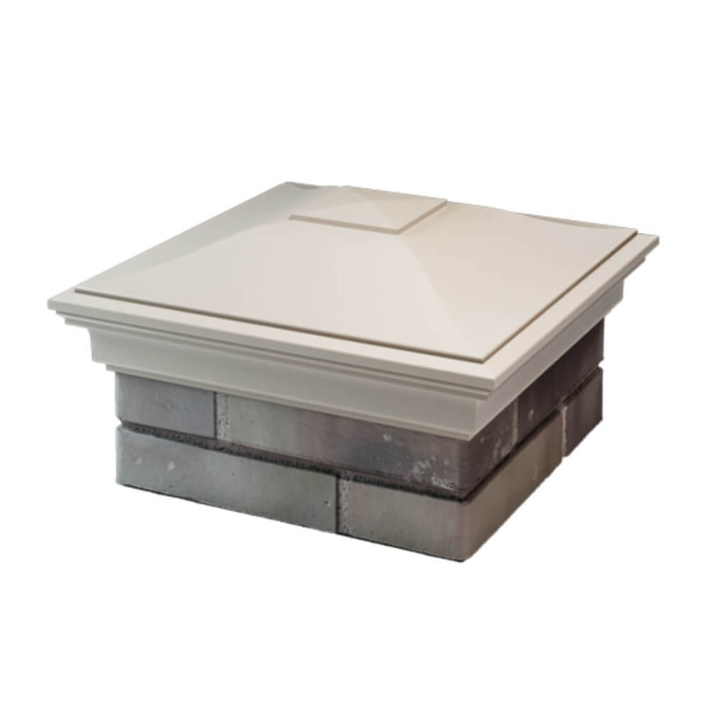 Колпак Zking Монблан Бежевый на столб 1.5х1.5 еврокирпича 0.7НФ (355х355мм) в Арзамасе фото