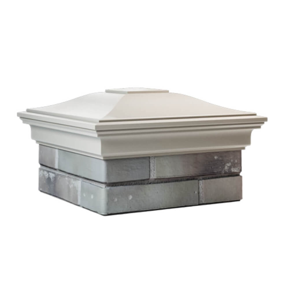 Колпак Zking Монблан Бежевый на столб 1.5х1.5 еврокирпича 0.7НФ (355х355мм) в Арзамасе фото