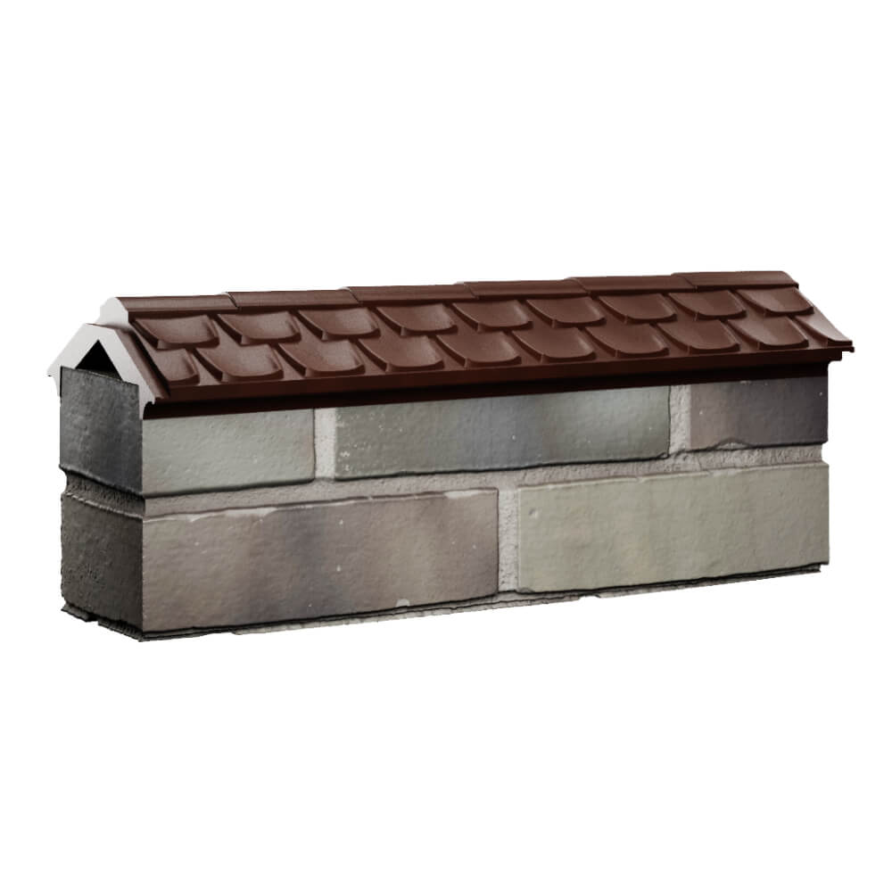 Парапет Zking Эльбрус Коричневый с посадкой на 0.5 кирпича (130мм) Арзамас фото