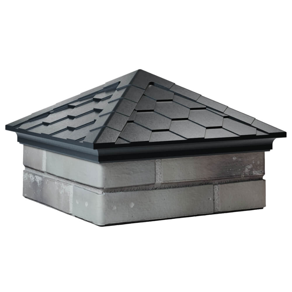 Колпак Zking Эверест Черный на столб 1.5х1.5 кирпича (390х390мм) в Арзамасе фото