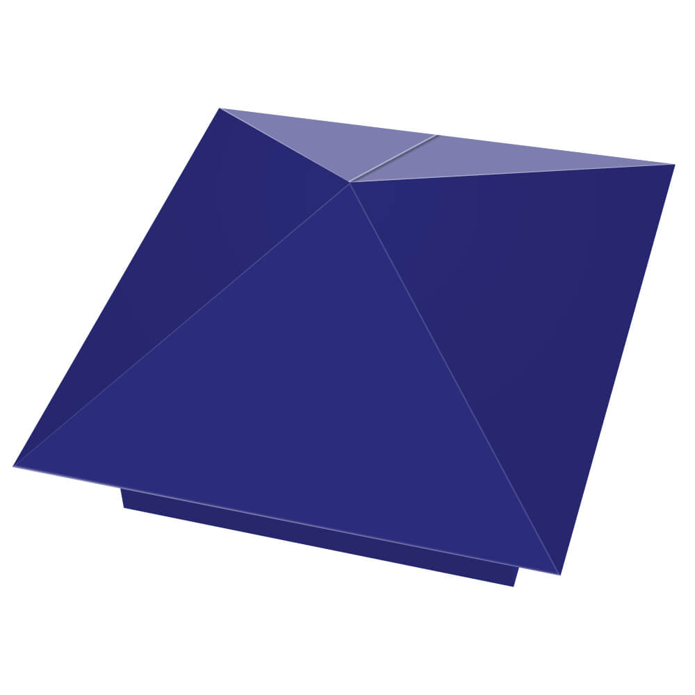 Колпак металлический 400х400мм RAL5002 Синий Ультрамарин заборный Арзамас фото