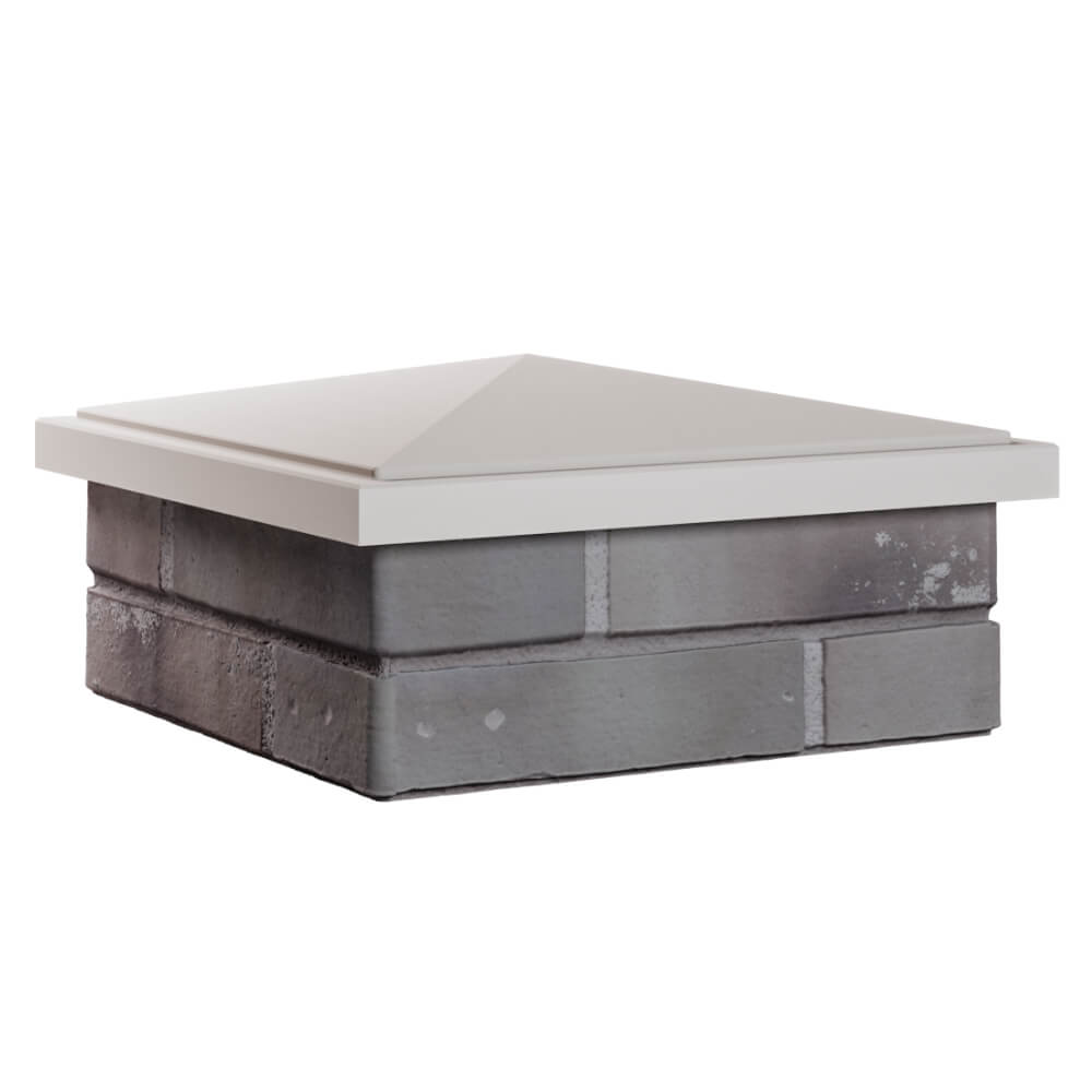 Колпак Zking БонаМоно Бежевый на столб 1.5х1.5 кирпича (385х385, 400х400мм) в Арзамасе фото