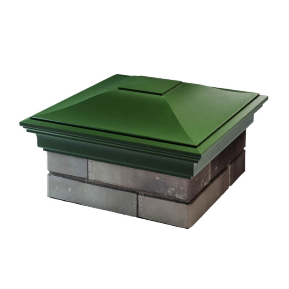 Колпак Zking Монблан Зеленый на столб 1.5х1.5 еврокирпича 0.7НФ (355х355мм) в Арзамасе фото