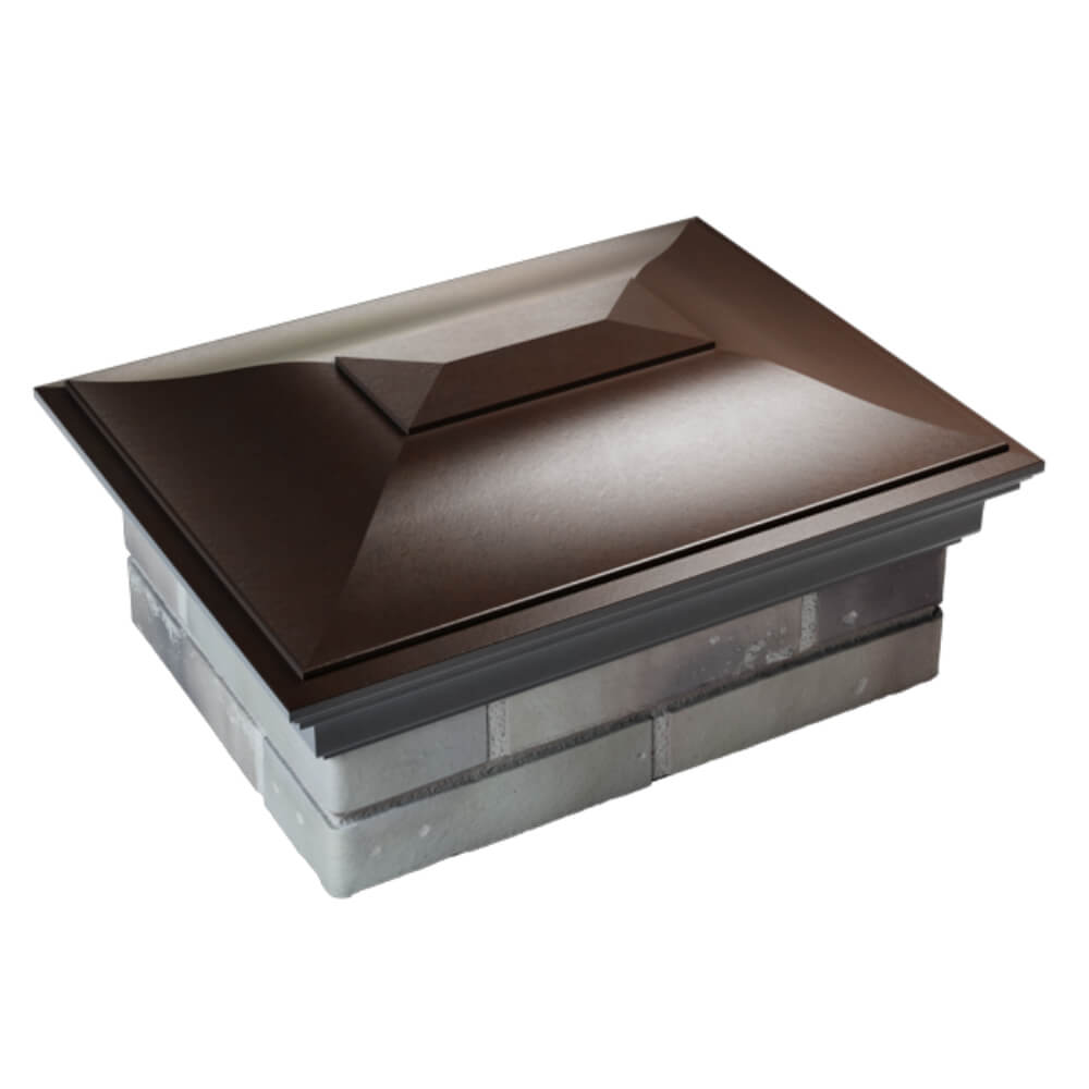 Колпак Zking Монблан Коричневый на столб 2х1.5 кирпича (515х385мм) Арзамас фото