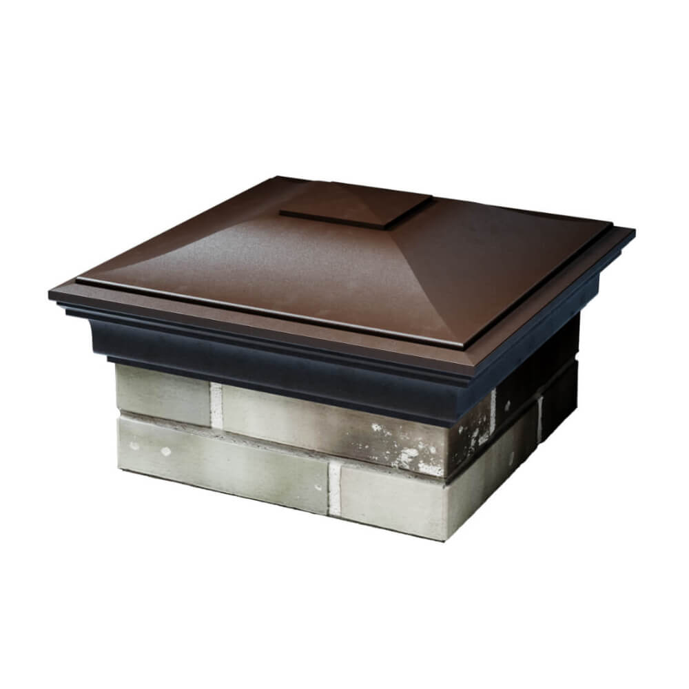 Колпак Zking Монблан Коричневый на столб 1.5х1.5 еврокирпича 0.7НФ (355х355мм) в Арзамасе фото