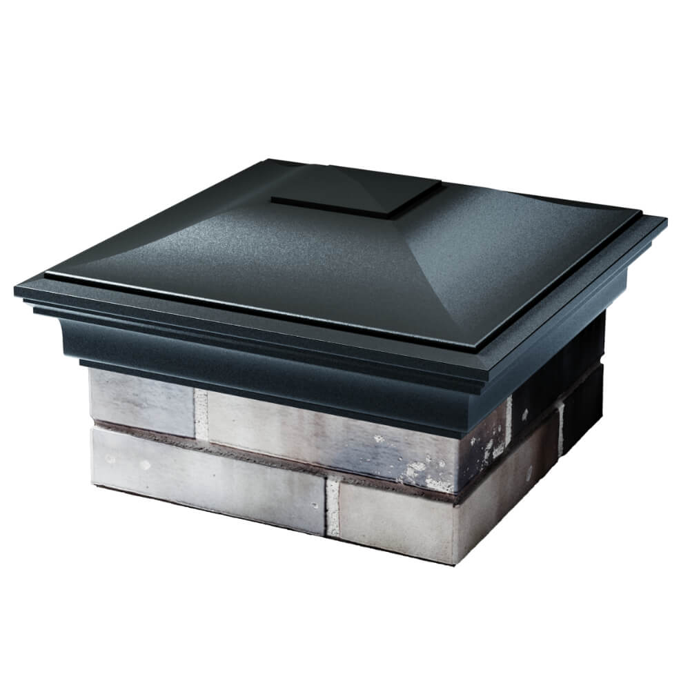 Колпак Zking Монблан Черный на столб 1.5х1.5 кирпича (385х385мм) в Арзамасе фото