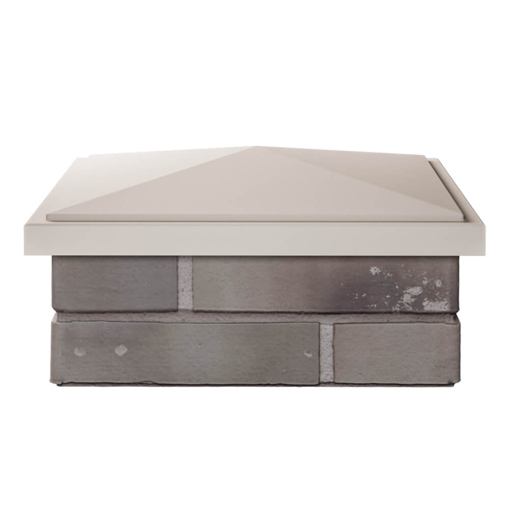 Колпак Zking БонаМоно Бежевый на столб 1.5х1.5 кирпича (385х385, 400х400мм) Арзамас фото