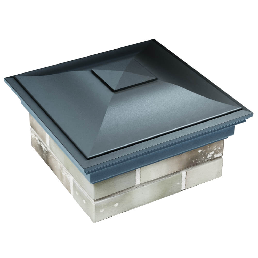 Колпак Zking Монблан Серый на столб 1.5х1.5 кирпича (385х385мм) в Арзамасе фото