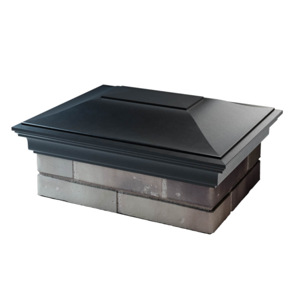 Колпак Zking Монблан Черный на столб 2х1.5 кирпича (515х385мм) в Арзамасе фото