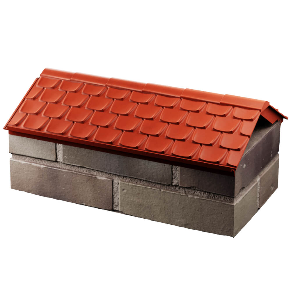 Парапет Zking Эльбрус Красный с посадкой на 1 кирпич (255мм) в Арзамасе фото