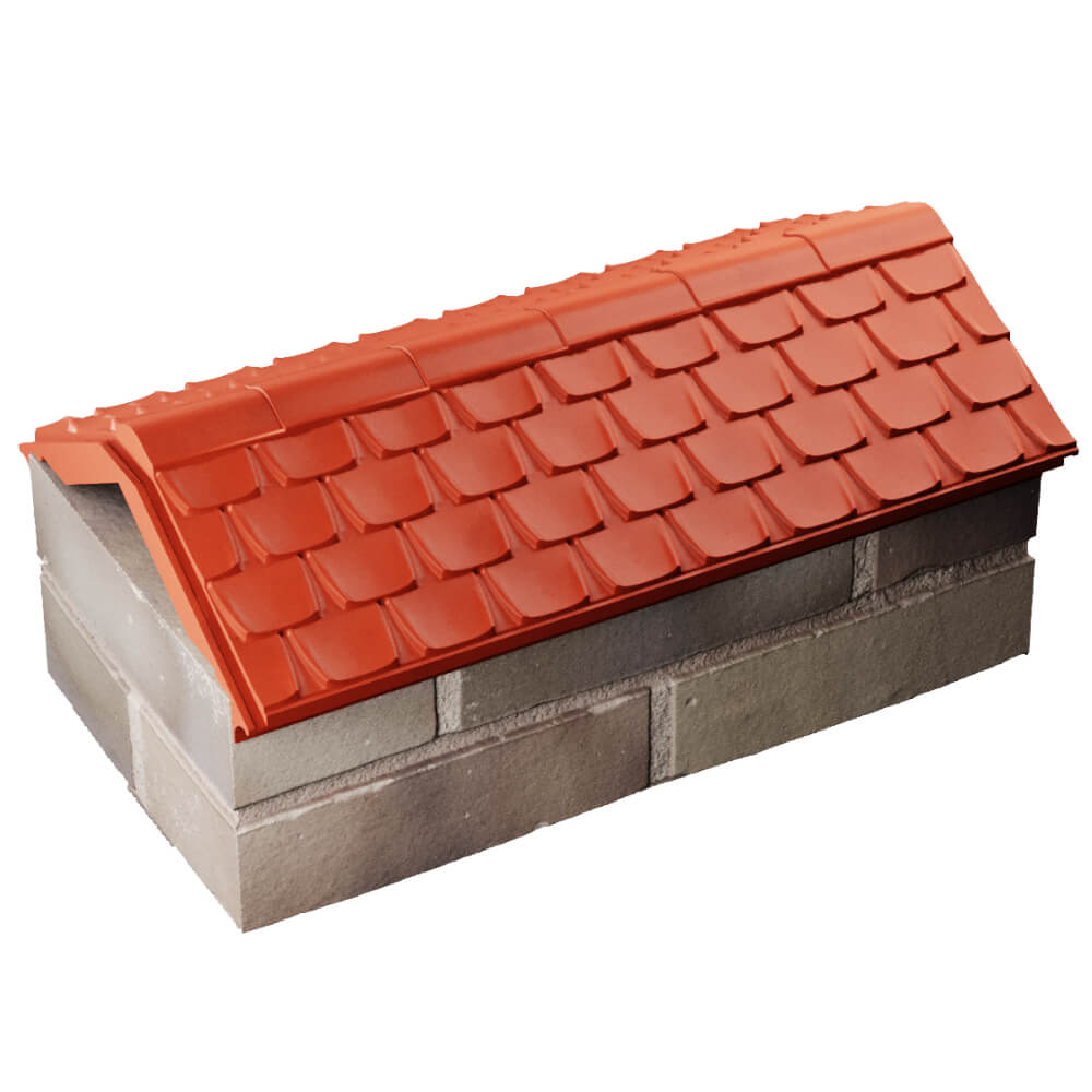 Парапет Zking Эльбрус Красный с посадкой на 1 кирпич (255мм) в Арзамасе фото