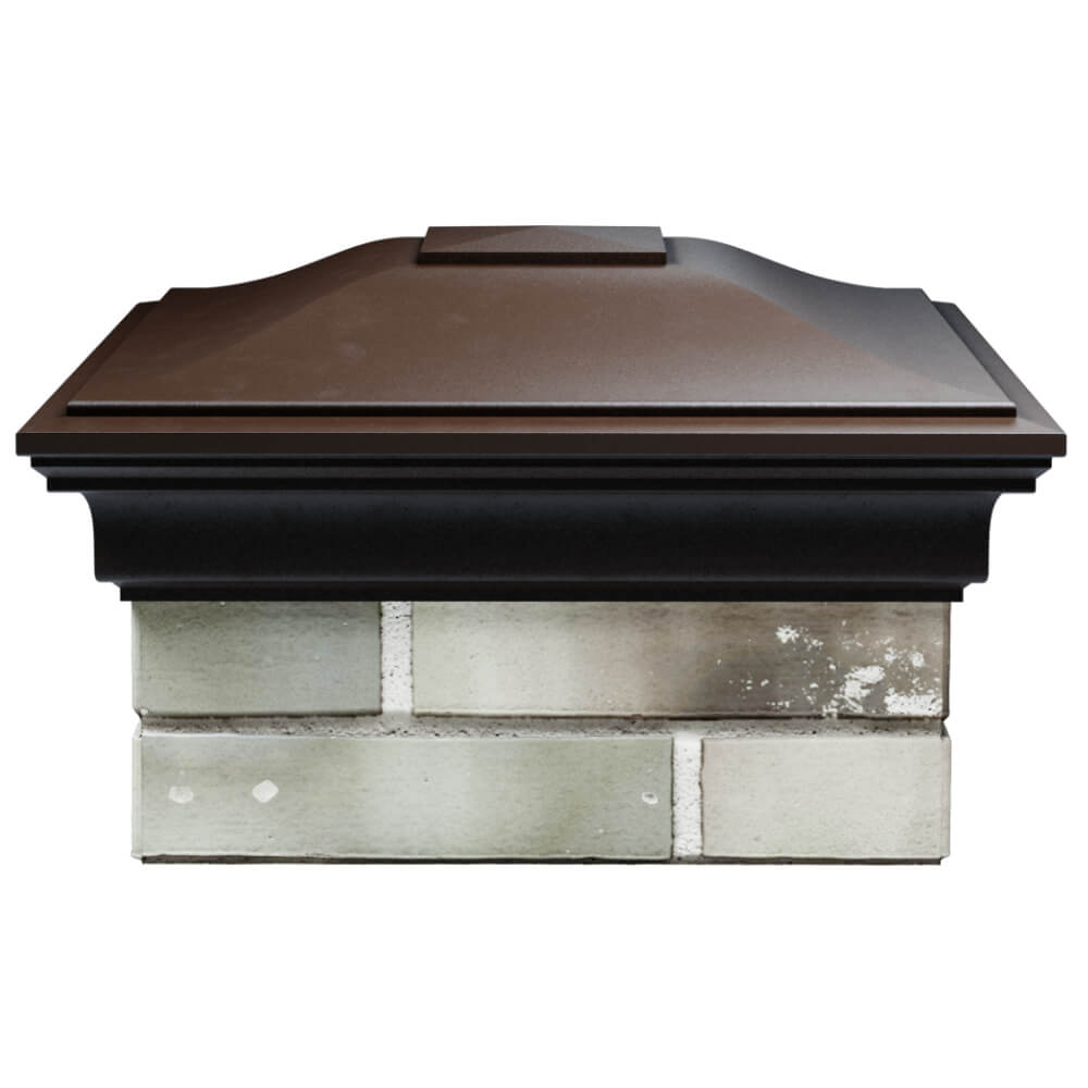 Колпак Zking Монблан Коричневый на столб 1.5х1.5 кирпича (385х385мм) Арзамас фото