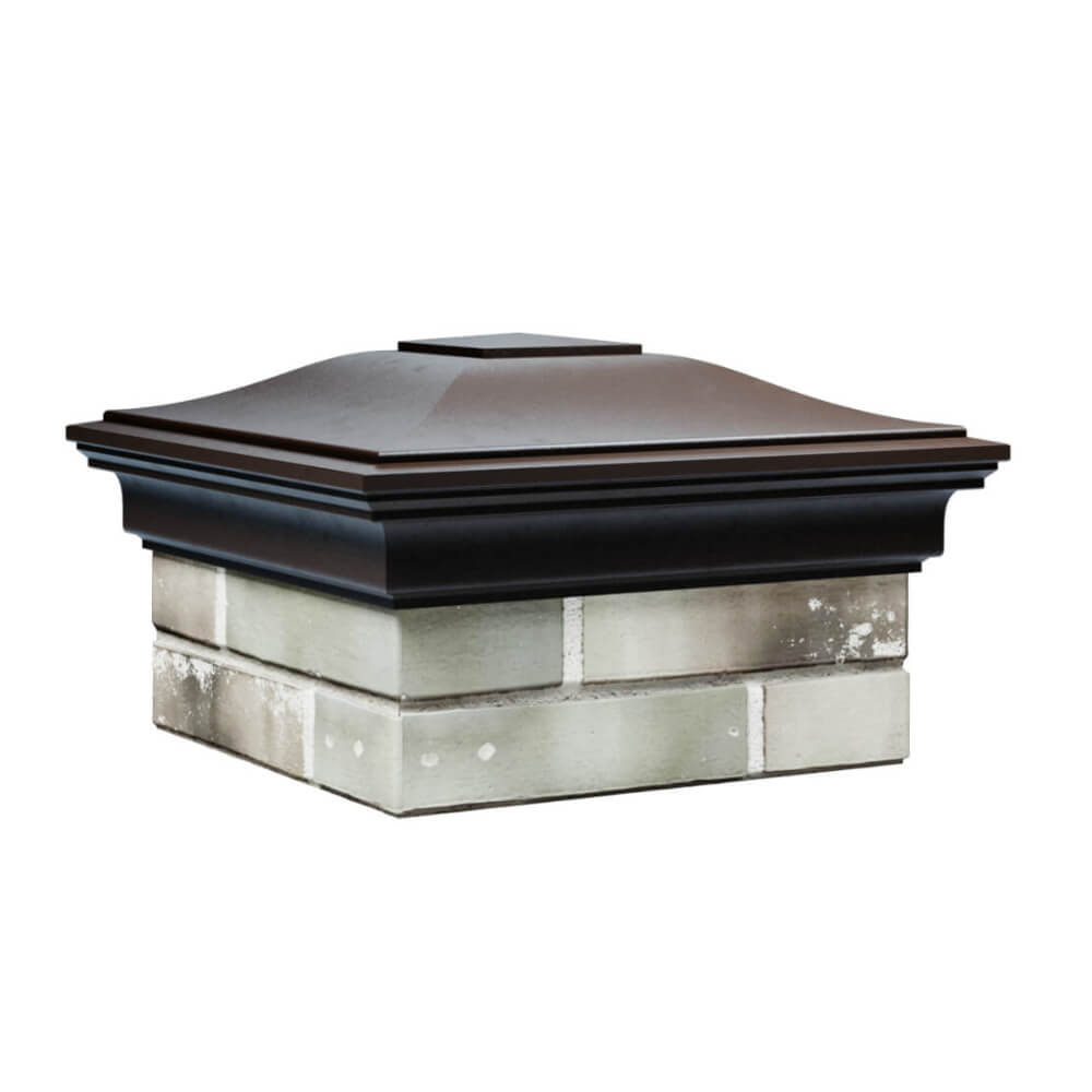 Колпак Zking Монблан Коричневый на столб 1.5х1.5 еврокирпича 0.7НФ (355х355мм) в Арзамасе фото