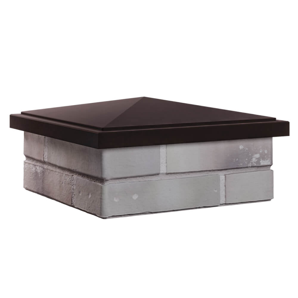 Колпак Zking БонаМоно Коричневый на столб 1.5х1.5 кирпича (385х385, 400х400мм) в Арзамасе фото