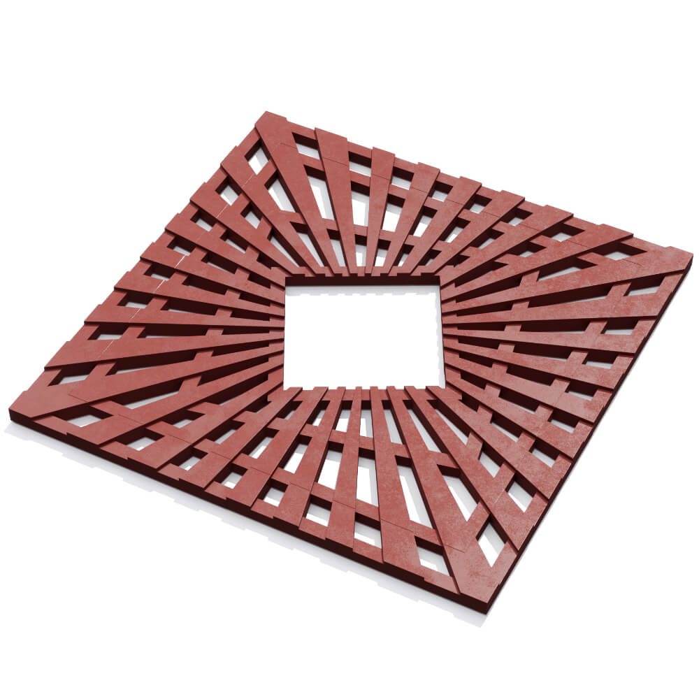 Приствольная решетка для дерева ZKING ATMOSPHERE 1.2х1.2м Красная в Арзамасе фото