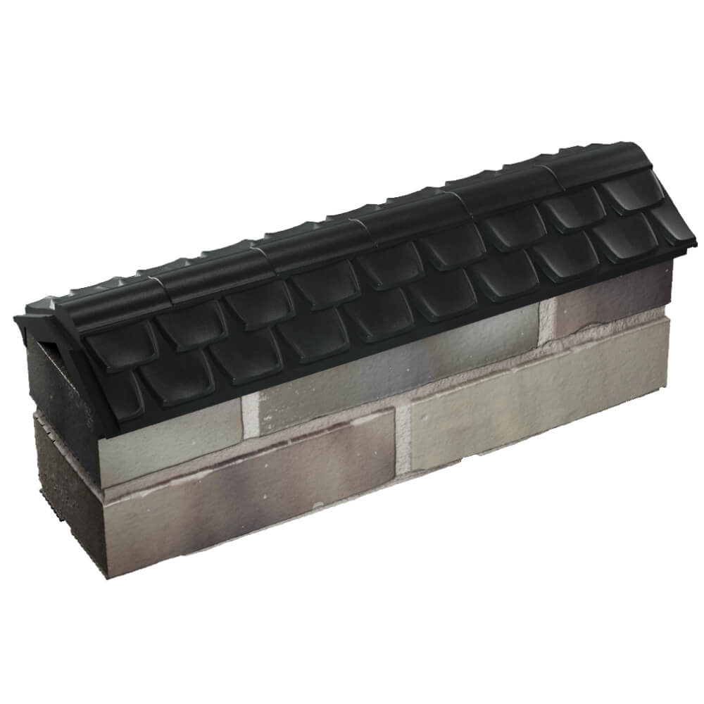 Парапет Zking Эльбрус Черный с посадкой на 0.5 кирпича (130мм) в Арзамасе фото