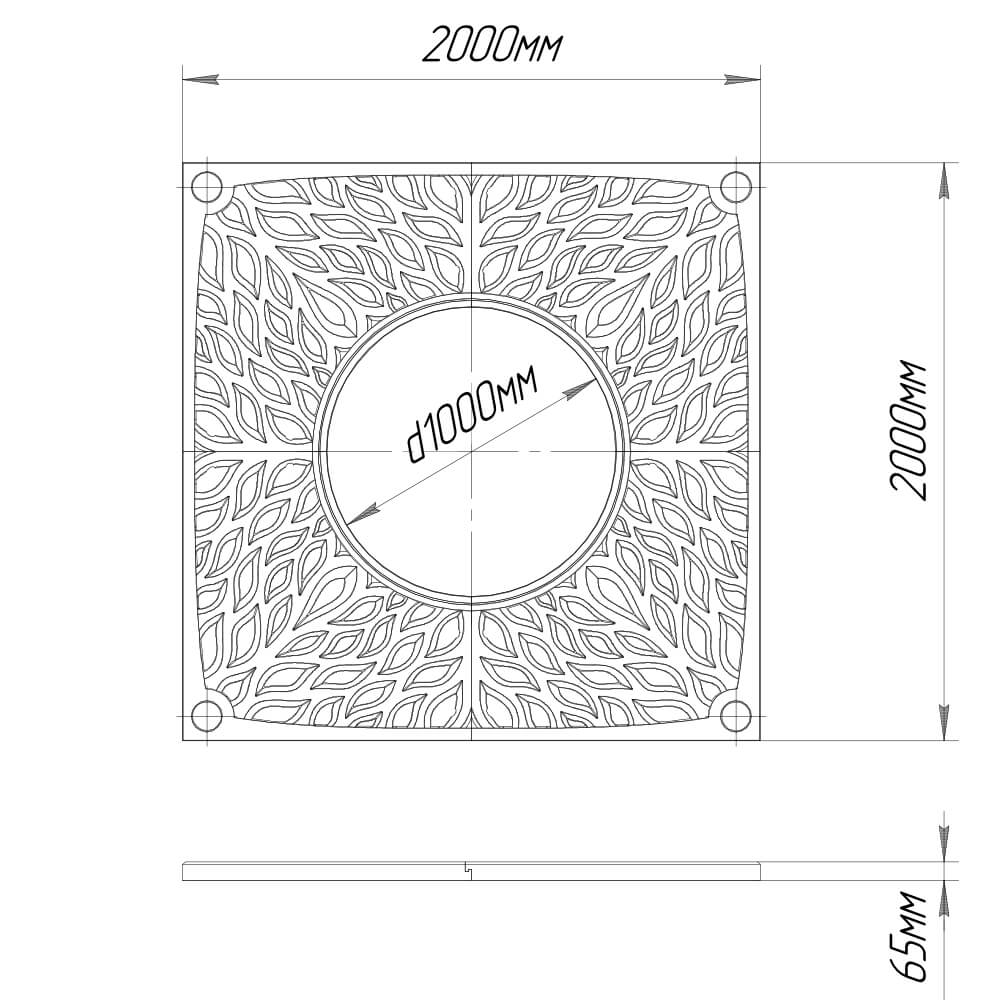 Приствольная решетка для дерева ZKING CRUST 2х2м Черная в Арзамасе фото