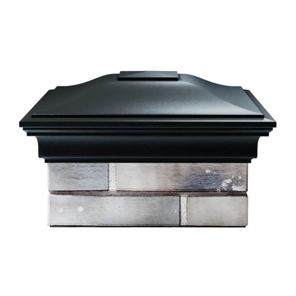 Колпак Zking Монблан Черный на столб 1.5х1.5 еврокирпича 0.7НФ (355х355мм) Арзамас фото