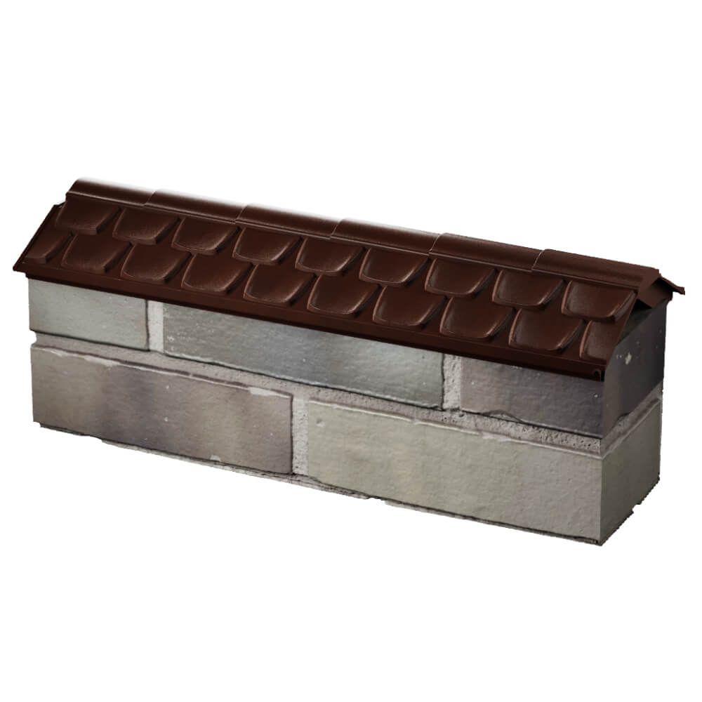 Парапет Zking Эльбрус Коричневый с посадкой на 0.5 кирпича (130мм) в Арзамасе фото