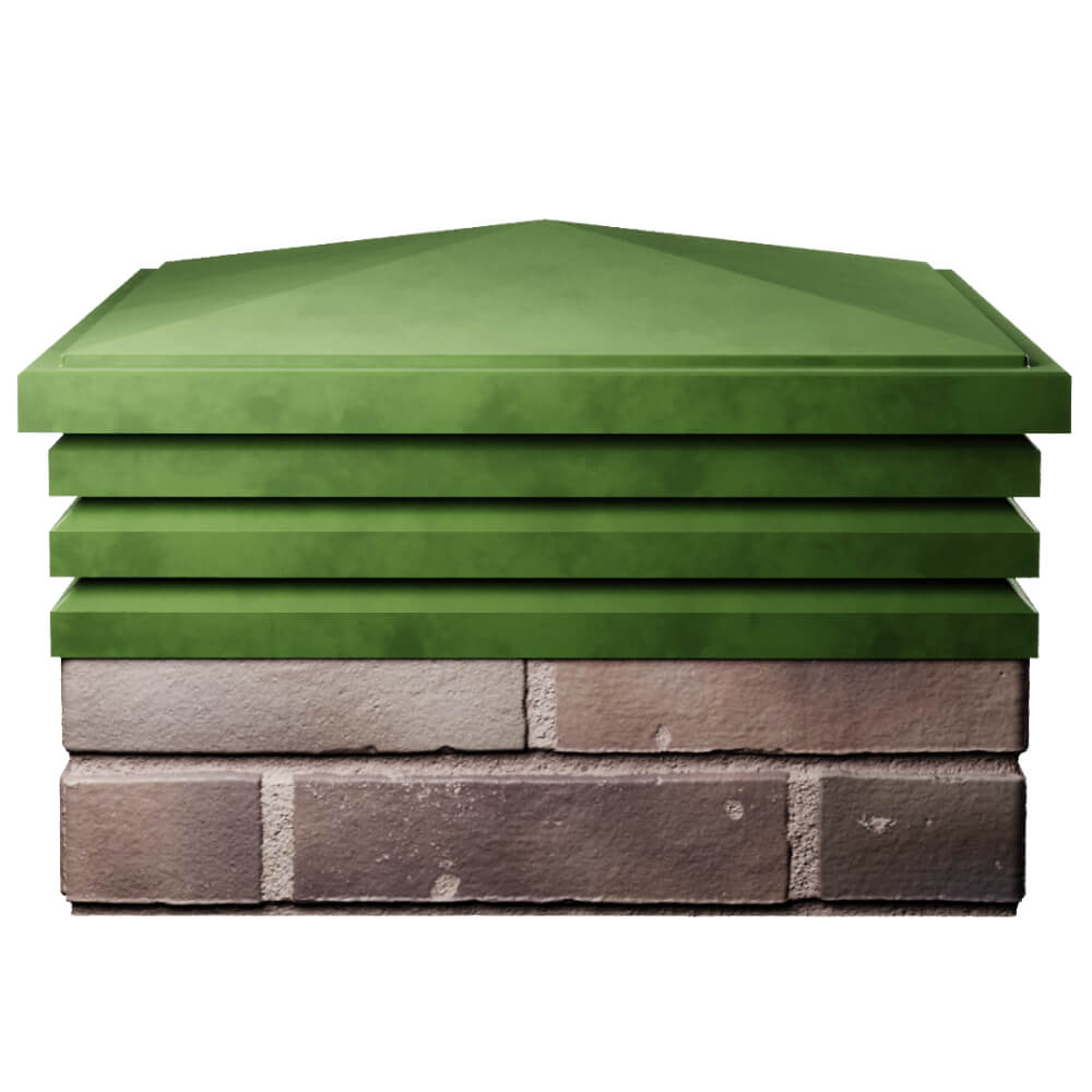 Колпак Zking Бона ХайТек Зеленый на столб 2х2 кирпича (513х513мм) Арзамас фото