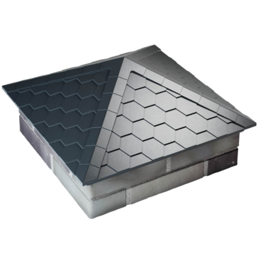 Колпак Zking Эверест Серый на столб 2х2 кирпича (535х535мм) Арзамас фото